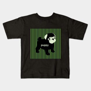 green puppy,bulldog Kids T-Shirt